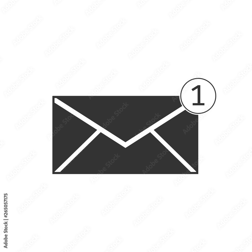 Envelope icon isolated. Received message concept. New, email incoming message, sms. Mail delivery service. Flat design. Vector Illustration Envelope icon isolated. Received message concept. New, email incoming message, sms. Mail delivery service. Flat design. Vector Illustration