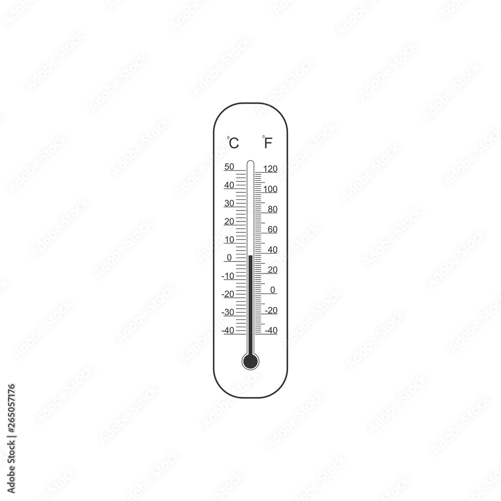 Cold Warm Thermometer Temperature Weather Thermometers With Celsius And  Fahrenheit Scale Thermostat Meteorology Vector Icon Stock Illustration -  Download Image Now - iStock