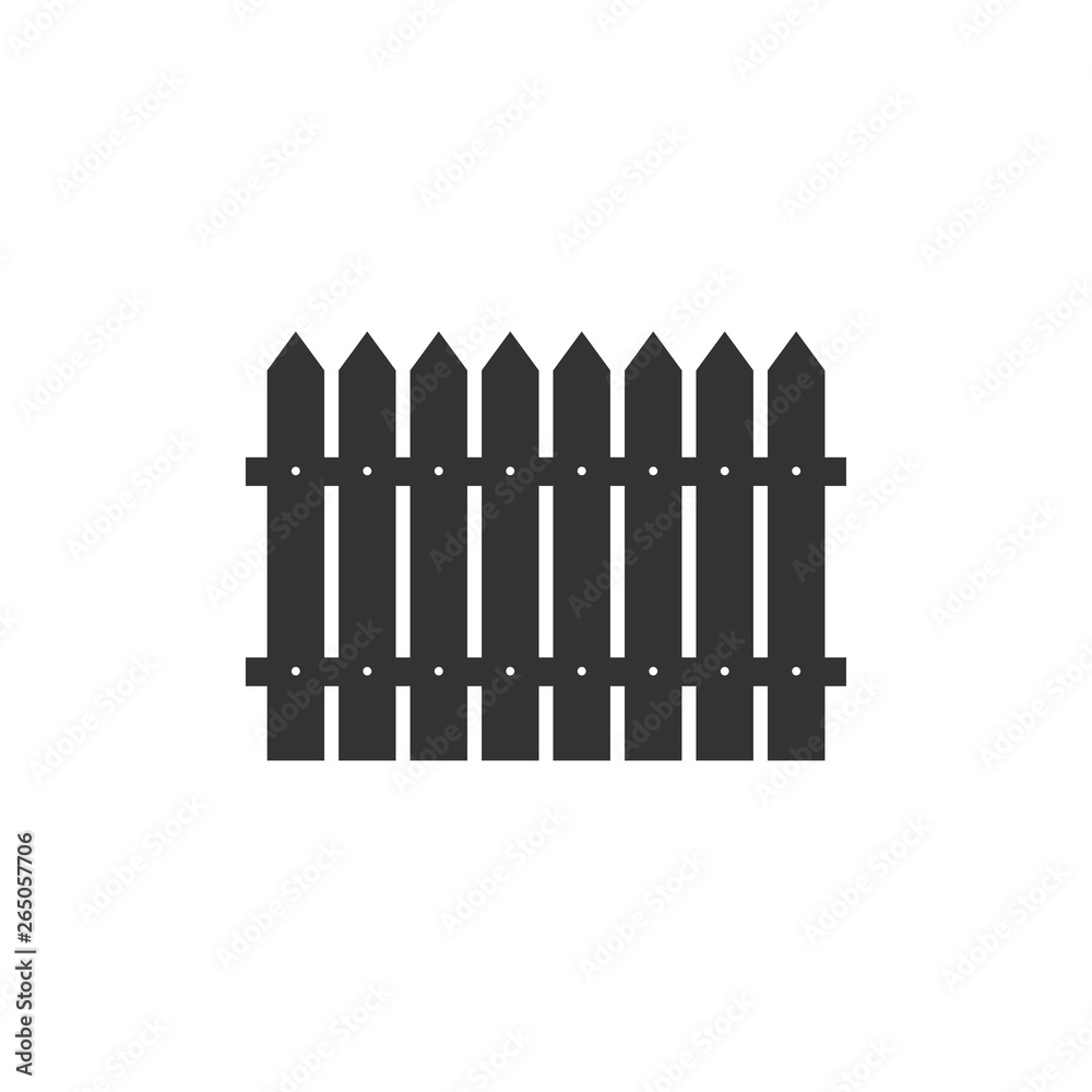Fence icon isolated. Flat design. Vector Illustration