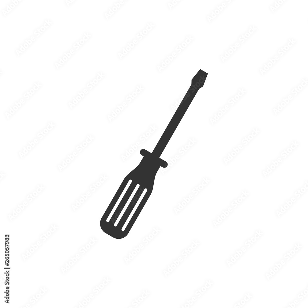 Screwdriver icon isolated. Flat design. Vector Illustration Screwdriver icon isolated. Flat design. Vector Illustration