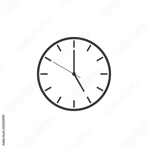 Fototapeta Naklejka Na Ścianę i Meble -  Clock icon isolated. Flat design. Vector Illustration