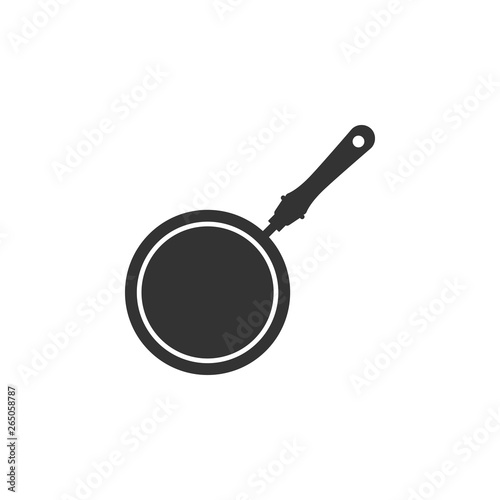 Frying pan icon isolated. Flat design. Vector Illustration