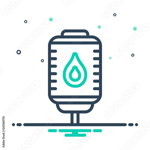 Mix line icon for blood hemophilia