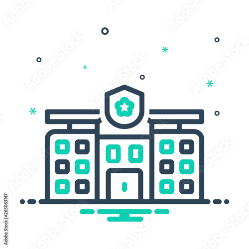 Mix line icon for precinct architectural