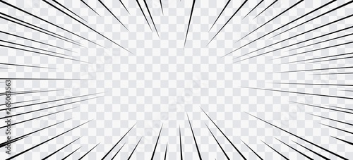 Comic book action lines. Speed lines Manga frame