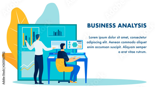 Business Analysis Report Flat Banner Template