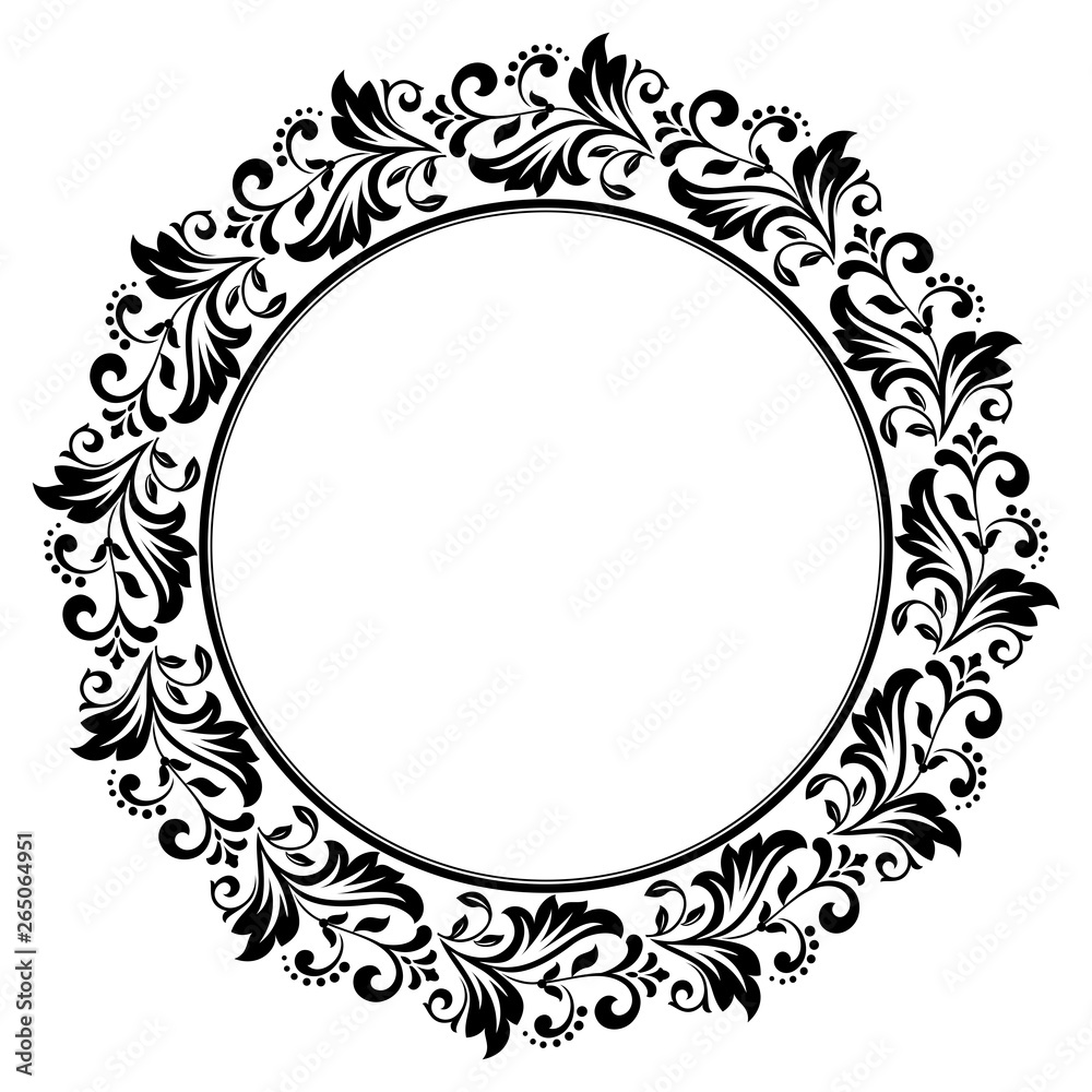 Decorative frame Elegant vector element for design in Eastern style, place for text. Floral black border. Lace illustration for invitations and greeting cards Decorative frame Elegant vector element for design in Eastern style, place for text. Floral black border. Lace illustration for invitations and greeting cards