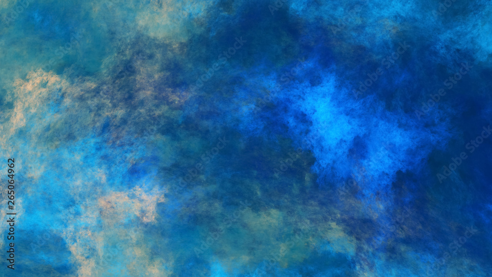 Abstract fantastic beige and blue clouds. Colorful fractal background. Digital art. 3d rendering. Abstract fantastic beige and blue clouds. Colorful fractal background. Digital art. 3d rendering.