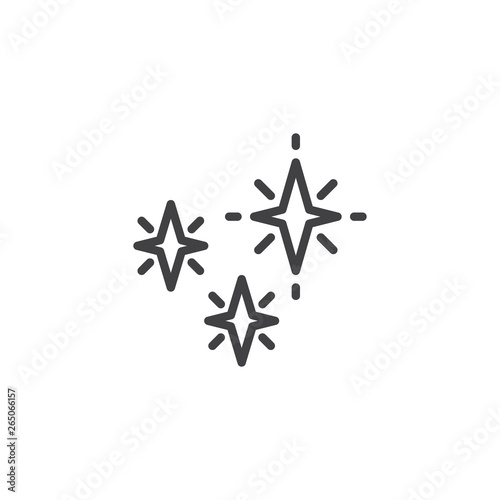 Wallpaper Mural Space stars line icon. linear style sign for mobile concept and web design. Shining stars light outline vector icon. Astronomy symbol, logo illustration. Pixel perfect vector graphics Torontodigital.ca
