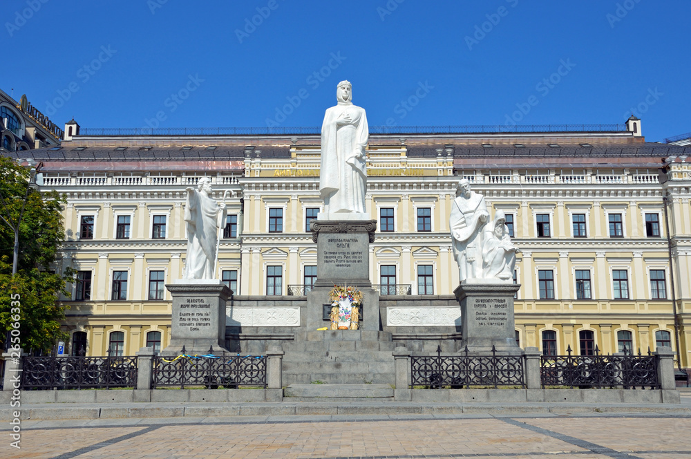 Monument to Princess Olga in Kyiv, Ukraine