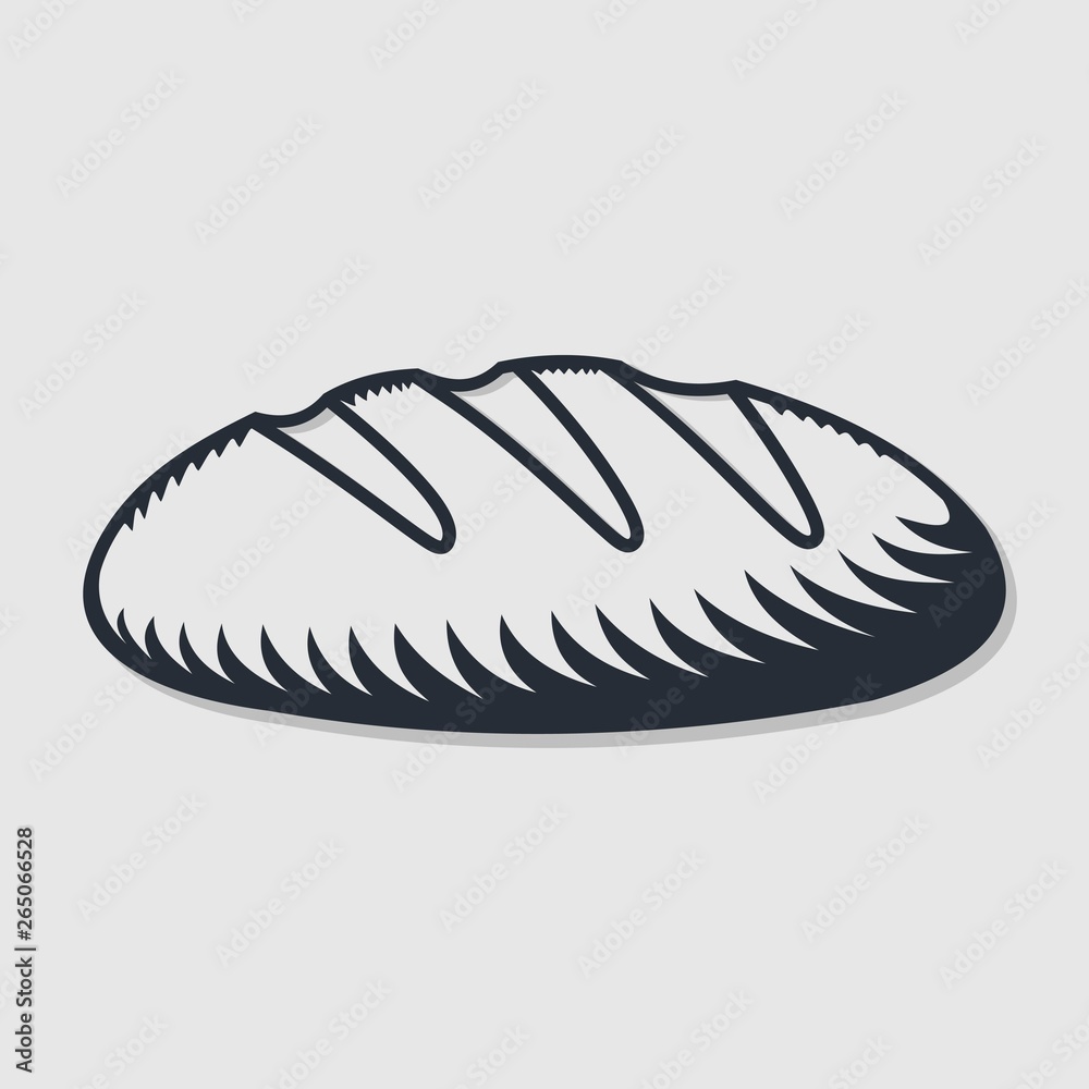 Bread icon isolated on white background. Vector illustration Bread icon isolated on white background. Vector illustration