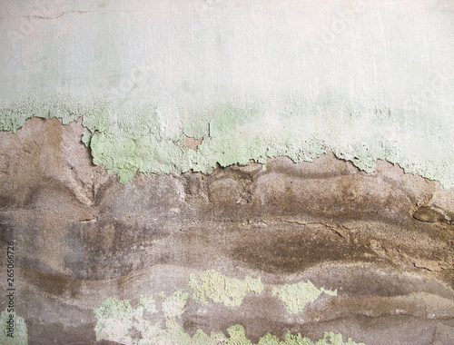 Old wall concrete with peeled paint grunge Background