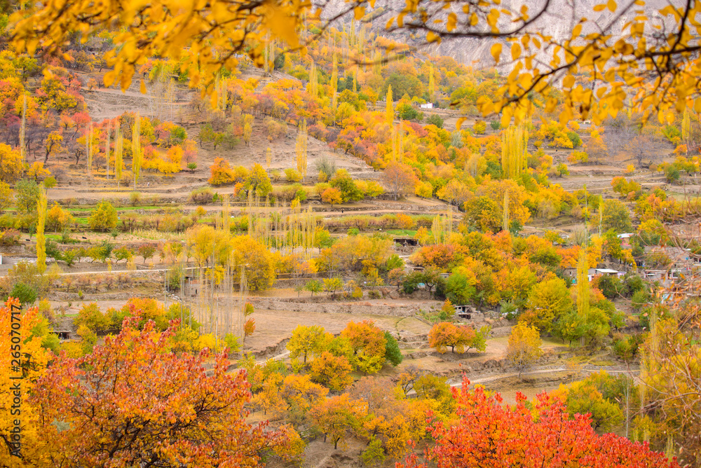 beautiful mountain in nature landscape view from Pakistan,autumn
