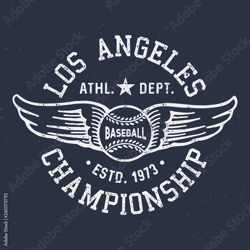 Los Angeles Championship - Vintage Tee Design For Printing