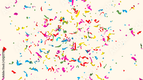 Colorful Confetti On white Background. Celebration   Party backdrop