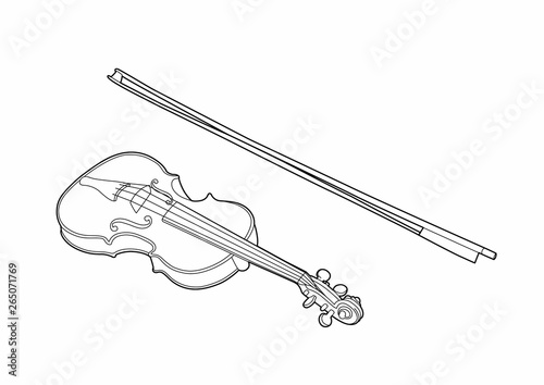 Drawing of a violin