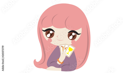 Cute girls Horoscope concept