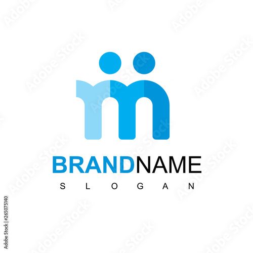 Letter m People Logo Design Inspiration