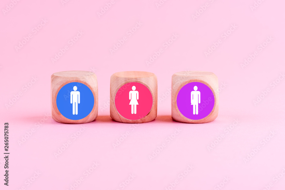 Intersexualität angedeutet durch Symbole drei Geschlechter Intersexualität angedeutet durch Symbole drei Geschlechter