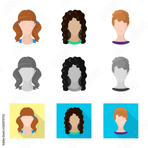Vector illustration of professional and photo symbol. Collection of professional and profile stock vector illustration.
