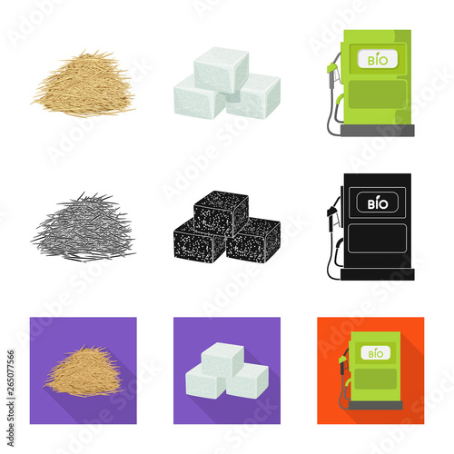 Vector design of farm and agriculture  symbol. Collection of farm and technology stock symbol for web.