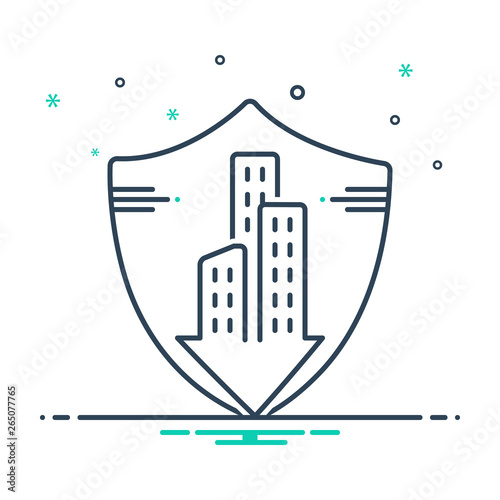 Mix line icon for condo insurance 