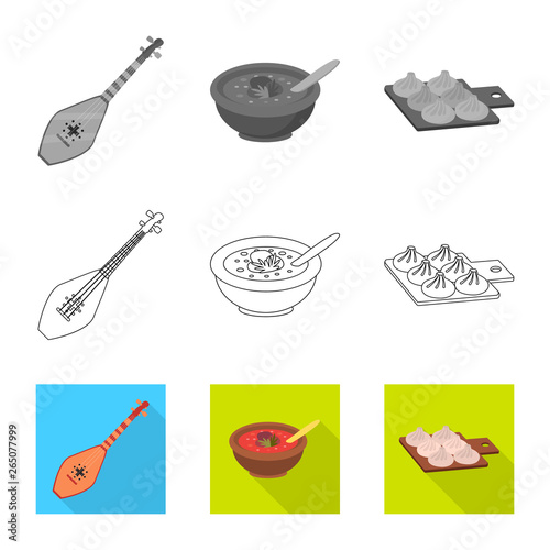 Vector design of culture and sightseeing symbol. Collection of culture and originality vector icon for stock.