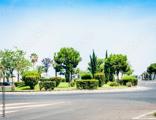 Road near the park in Catania  Sicily  Italy.