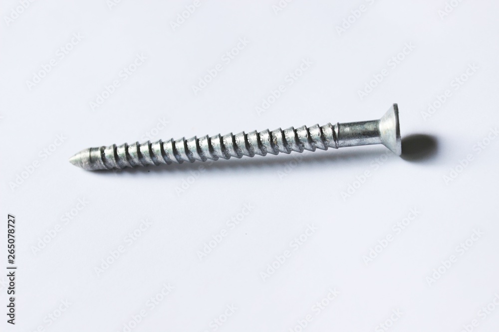Screws on a white background Screws on a white background