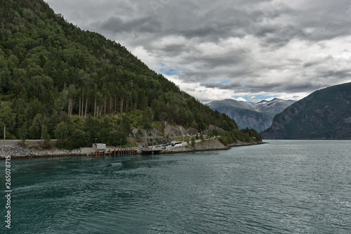 Fototapeta Naklejka Na Ścianę i Meble -  Ferry Terminal in Linge, Norway