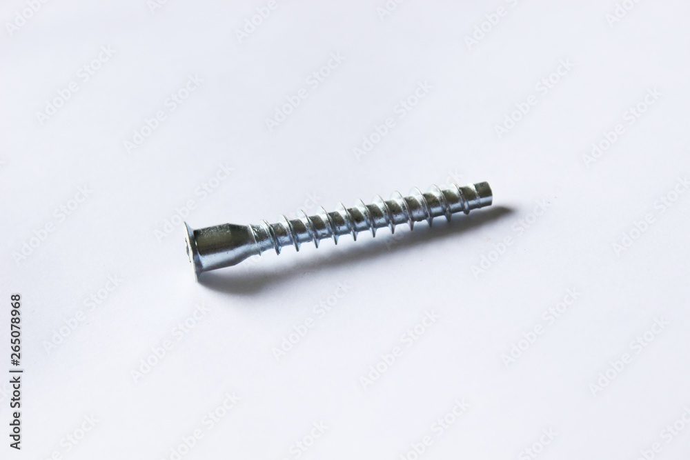 Screws on a white background Screws on a white background