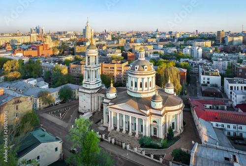 Aerial view of Temple of St. Martin the Confessor, Moscow, Russia