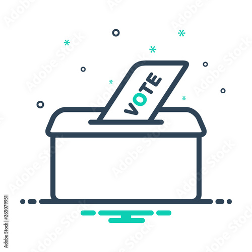 Mix line icon for vote policies 