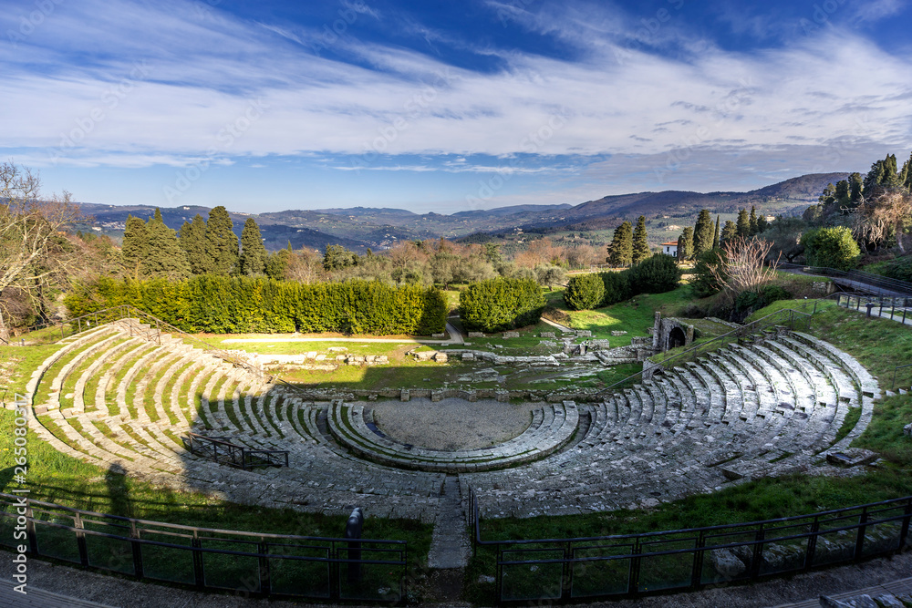 Roman theater view in Fiesole Roman theater view in Fiesole