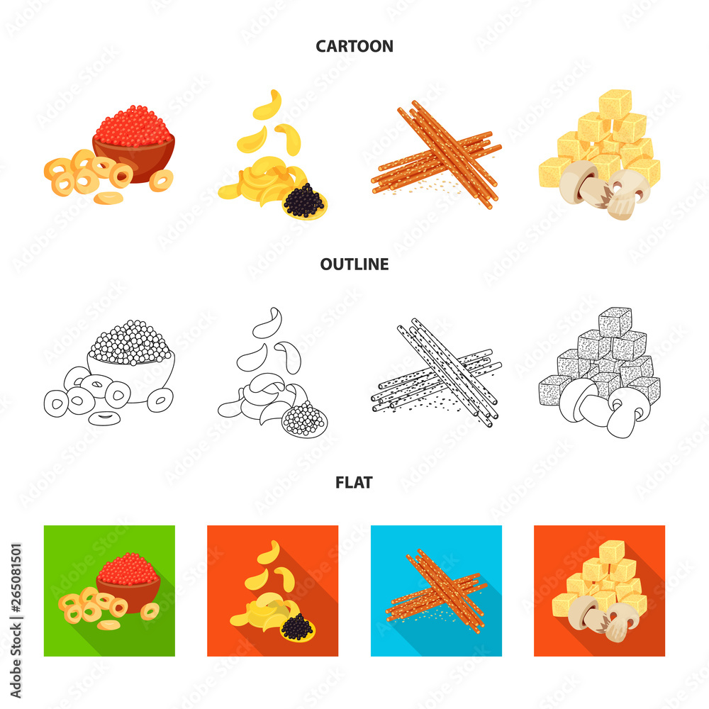 Vector design of taste and seasonin icon. Set of taste and organic   stock symbol for web.
