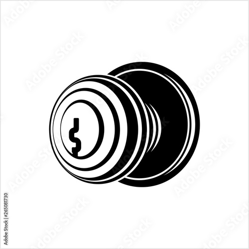 Door Handle Knob Icon, Door Latch