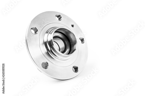 wheel hub bearing auto parts isolated on white background