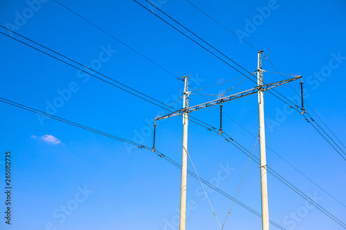 Electricity pylons and power lines