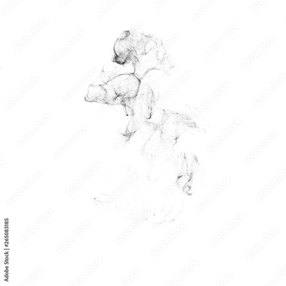 Obraz premium White smoke. Isolated on black background. Vector.