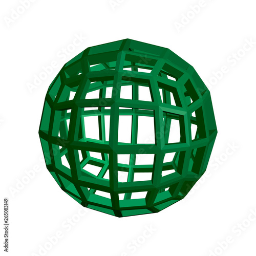 Abstract sphere wireframe. ...