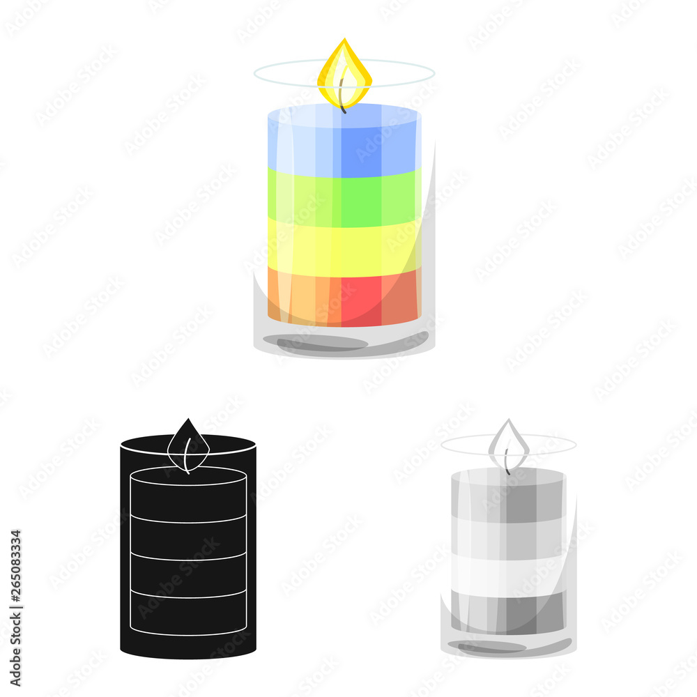 Isolated object of candle and glass icon. Collection of candle and romantic vector icon for stock. Isolated object of candle and glass icon. Collection of candle and romantic vector icon for stock.