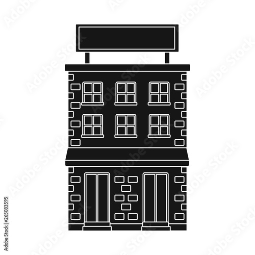 Isolated object of house and brick icon. Set of house and pane   stock symbol for web.