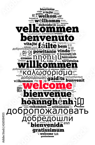 Word Welcome in different languages
