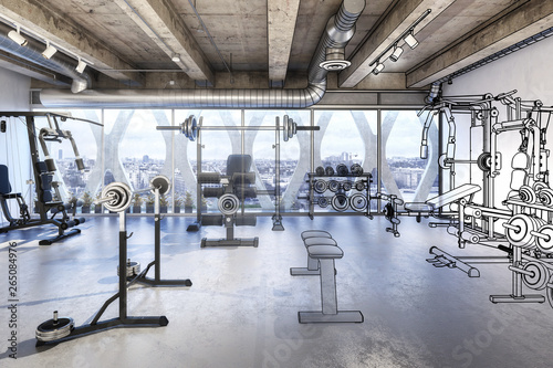 Weights Room (illustration)