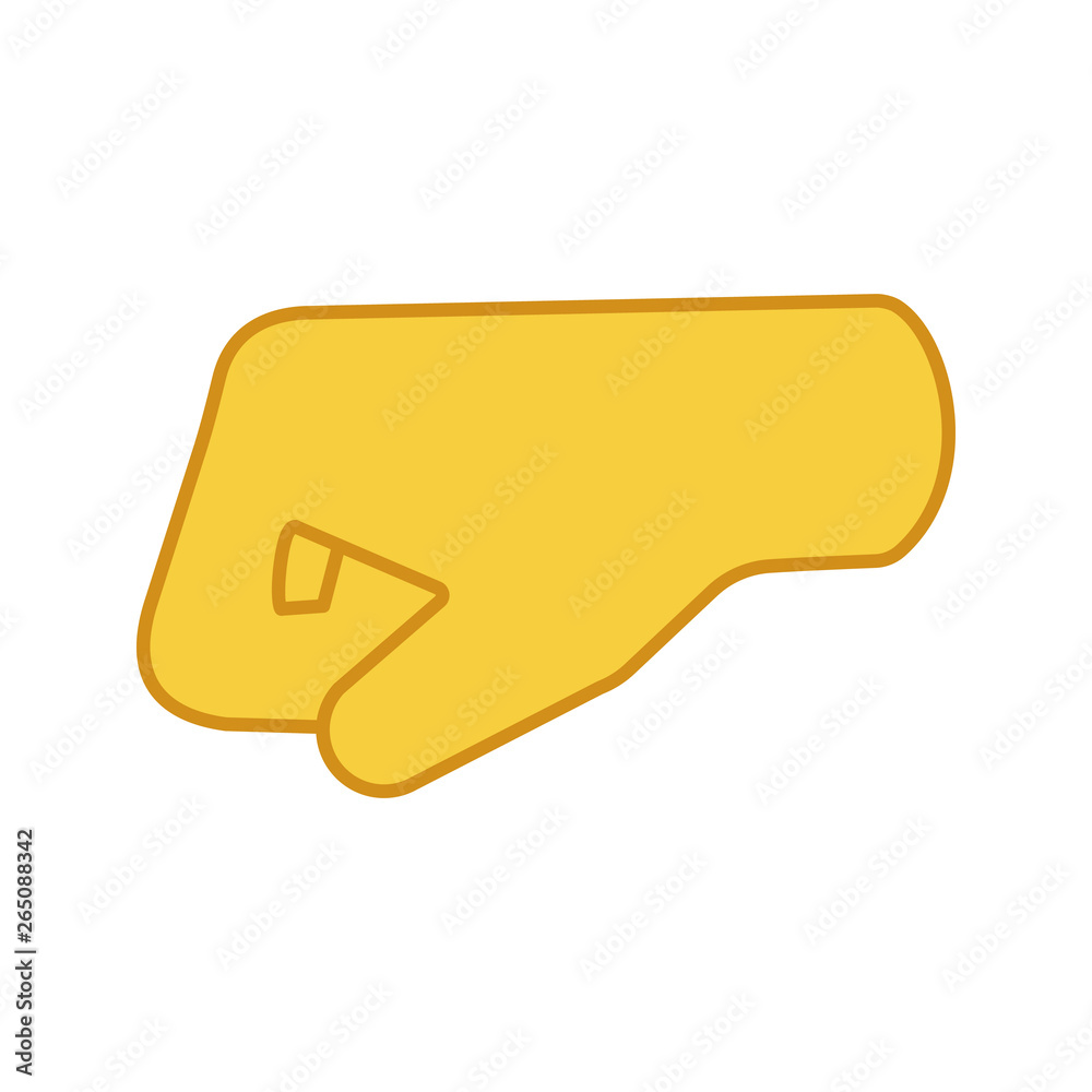 Left fist emoji color icon Left fist emoji color icon