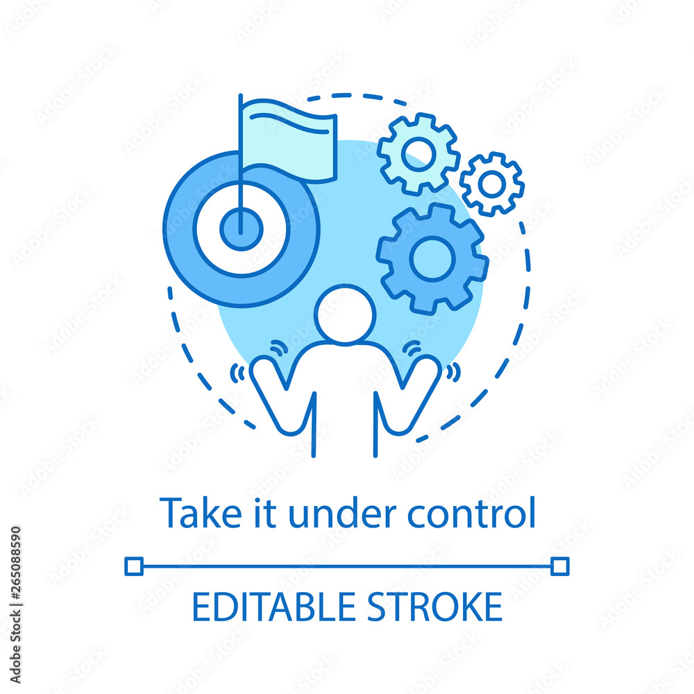 Take under control concept icon Take under control concept icon