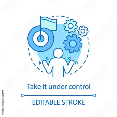 Take under control concept icon