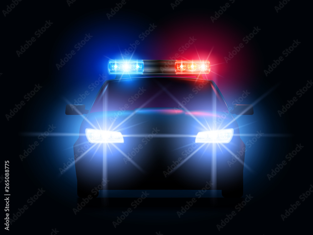 Vetor De Police Car Lights Security Sheriff Cars Headlights And 