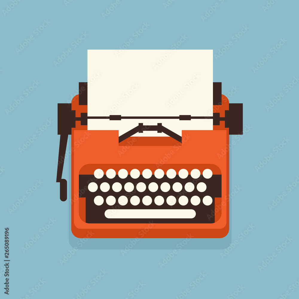 The old styled vintage typewriter.