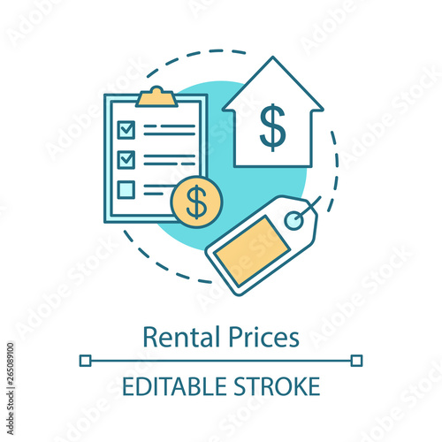 Rental prices concept icon